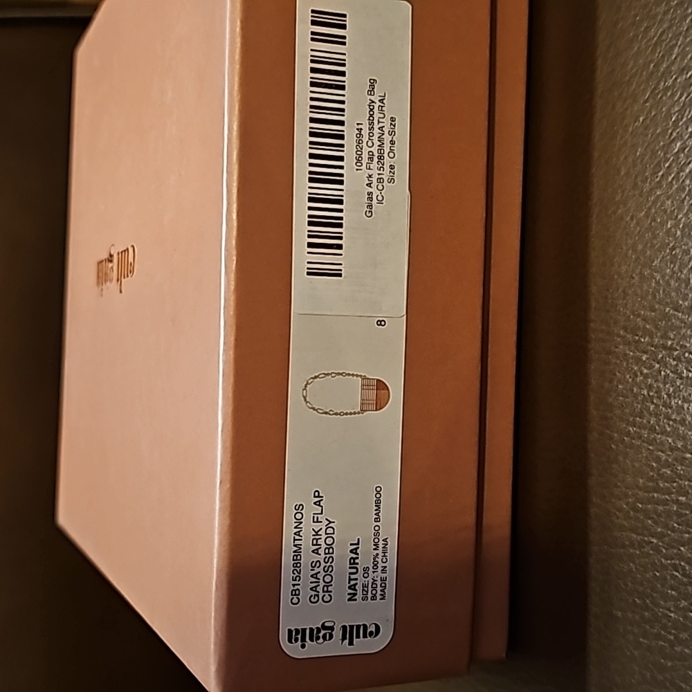 CULT GAIA ARK GAIA'S FLAP CROSSBODY BAG IN NATURAL TAN - Picture 9 of 12